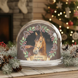 Custom Horse Photo Rustic Christmas