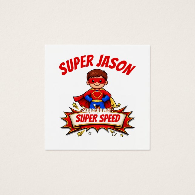 Custom Kids Superhero Name & Superpower (Anverso)