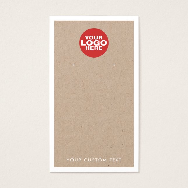 Custom Logo Kraft Earring Jewellery Display Card (Frente)