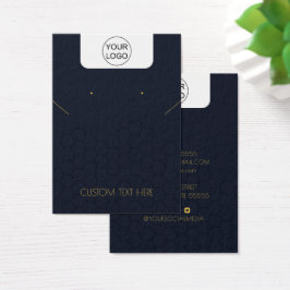 Custom Logo & Text Necklace Earring Display Card