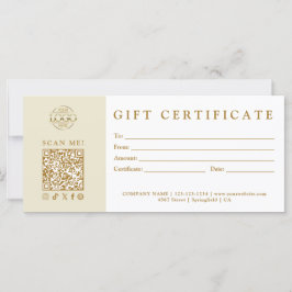Custom Modern Minimalist Business Gift Certificate