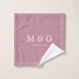 Custom Monogram and Date Personalized Dusty Rose