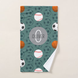 Custom Name Boys Cute Sports Soccer Pattern Kids