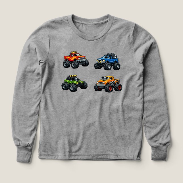 Custom Name Kids Monster Truck (Diseño frontal)