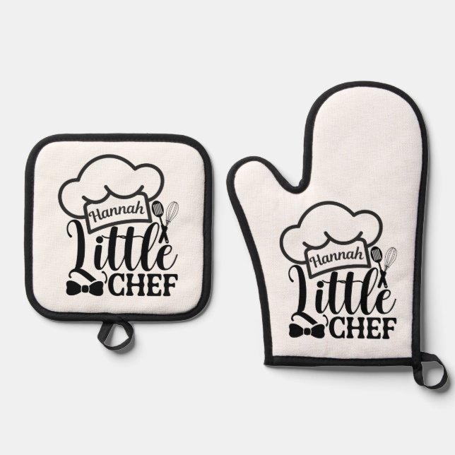 Custom name Oven Mitt & Pot Holder Set (Anverso)