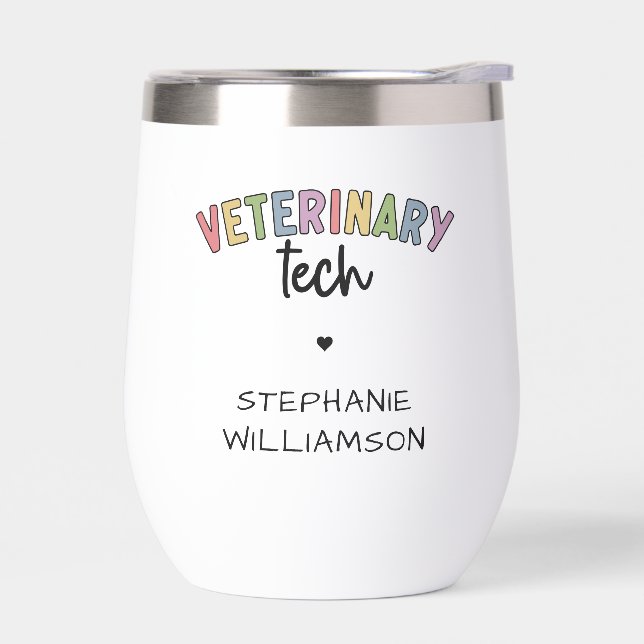 Custom Name Veterinary Tech | Técnico de Vet (Izquierdo)
