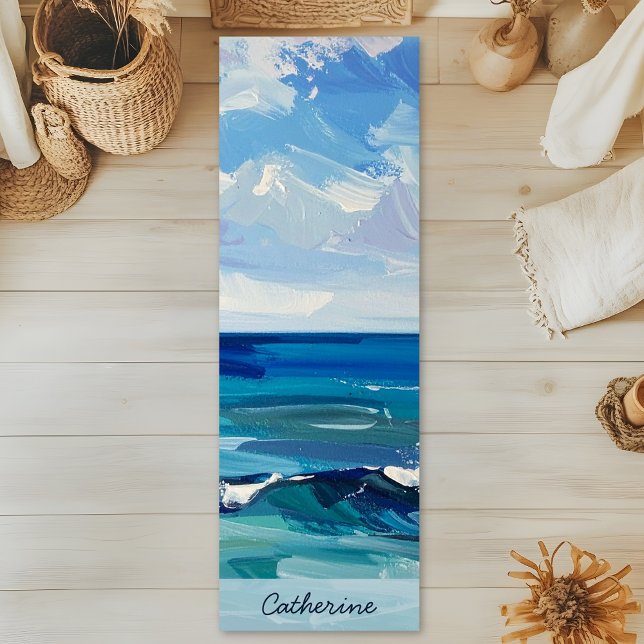 Custom Ocean Beach Waves Yoga Mat (Subido por el creador)