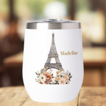 Custom Paris Eiffel Tower Beautiful Floral