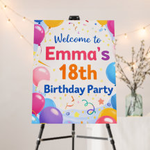 Custom Party Entrance Sign Balloon Theme Birthday