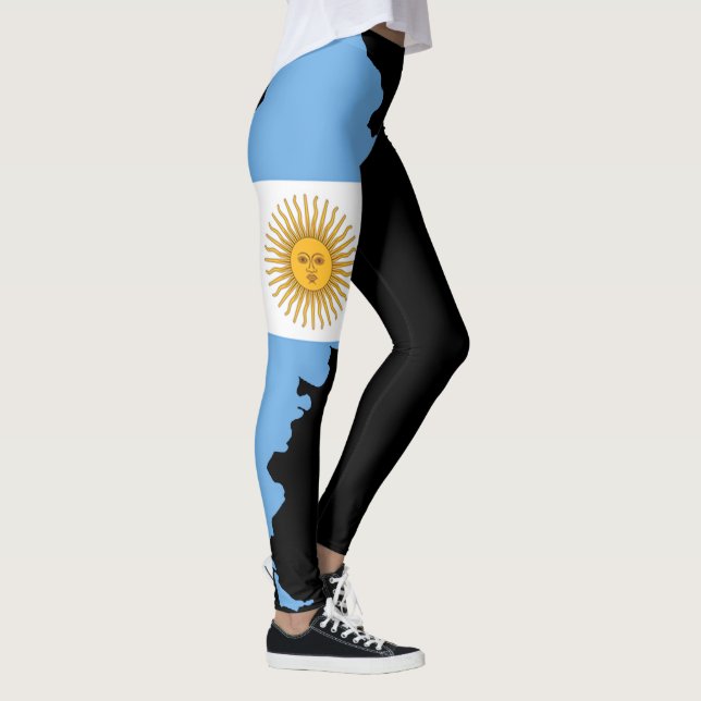 Custom Patriotic Leggings Argentina Flag Fan Gear (Derecha)