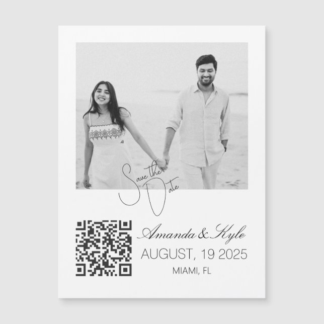 Custom Personalized Photo save the Date magnet (Anverso)