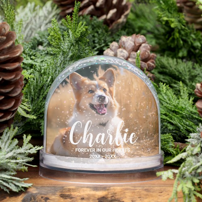 Custom Pet Memorial Photo with Name (Invierno)