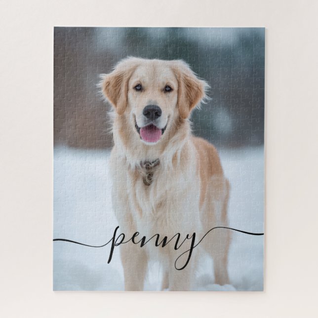 Custom Pet Photo Puzzle Personalized Elegant Gift (Vertical)