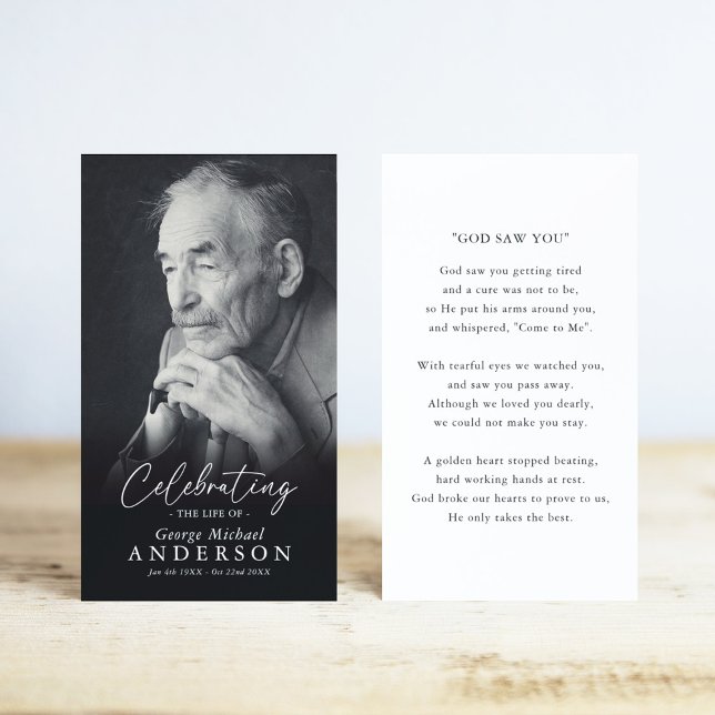 Custom Photo Funeral Sympathy Poem/Prayer Card (Subido por el creador)