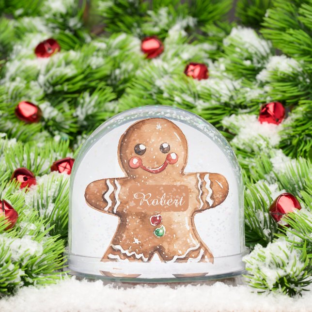 Custom photo personalized gingerbread man  (Navidad)