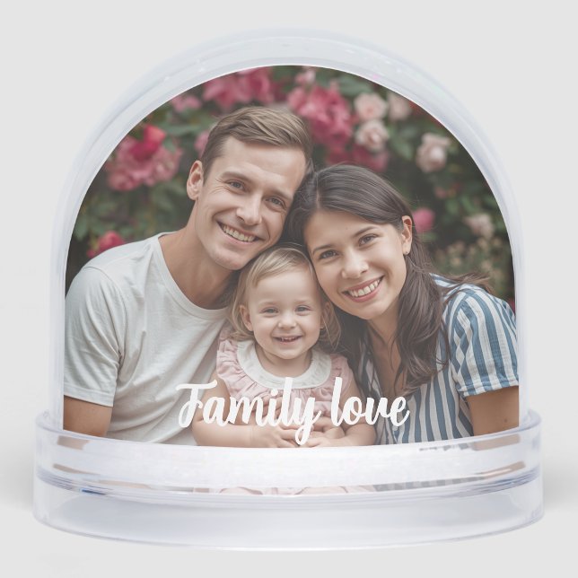 Custom Photo Snow Globe – Personalized Gift (Anverso)