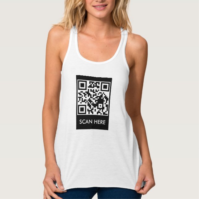 Custom QR Code Scan Me tank top (Anverso)