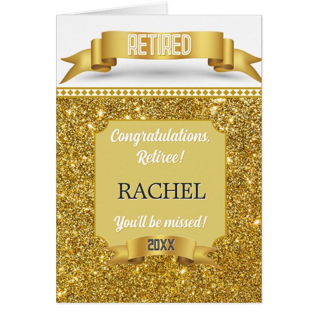 Custom Retiree's Congrats Card (Frente)