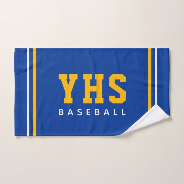 Custom School Initials Baseball Team Sports (Toalla de mano)