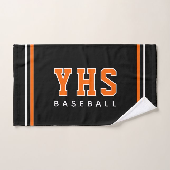 Custom School Initials Baseball Team Sports (Toalla de mano)