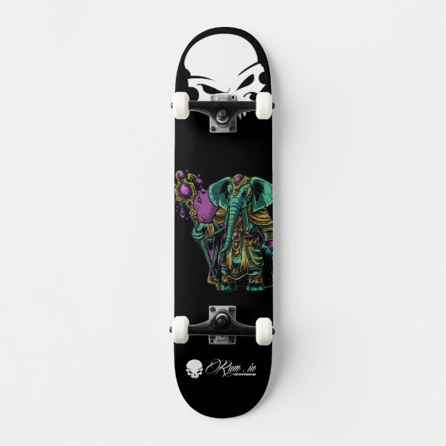 Custom Skateboard Deck - "Elephant Druid" (Anverso)