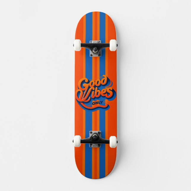 Custom Skateboard Deck - "Good Vibes" (Anverso)