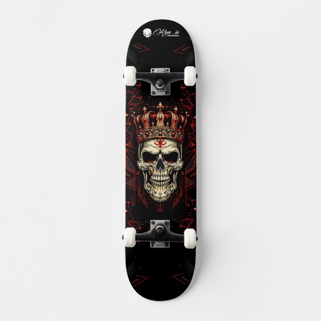 Custom Skateboard Deck - "Skull King" (Anverso)