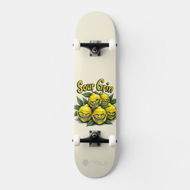 Custom Skateboard Deck - "Sour Grin" (Anverso)