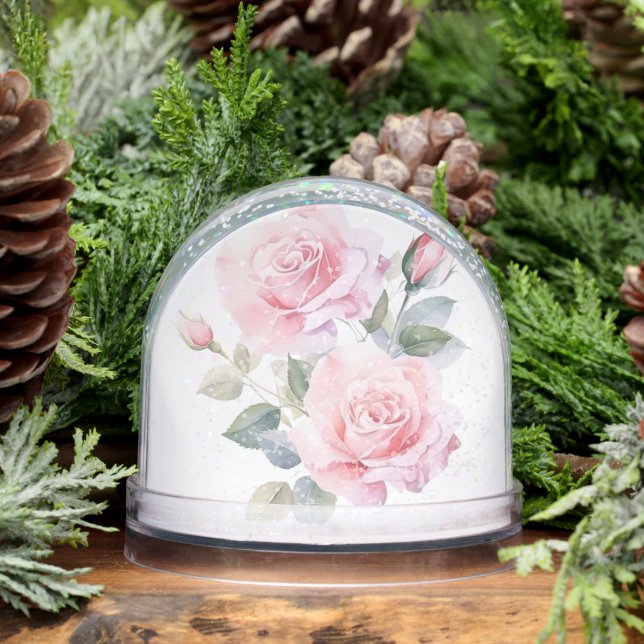Custom Snow Globe with Your Favorite Rose Inside (Invierno)