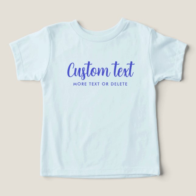 Custom Text Baby Bella Canvas Tri-blend Ice Blue (Diseño delantero )