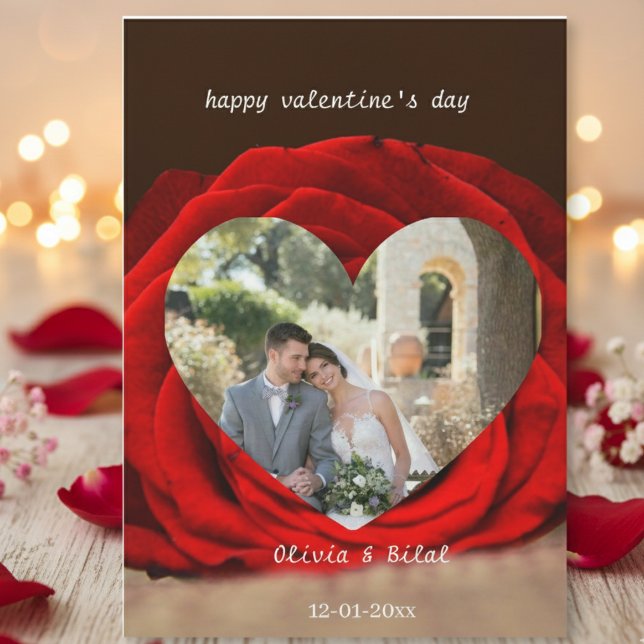 Custom Valentine Photo Card with Names & Date (Subido por el creador)