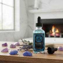 Custom Vishuddha Throat Chakra Essential Oil Label
