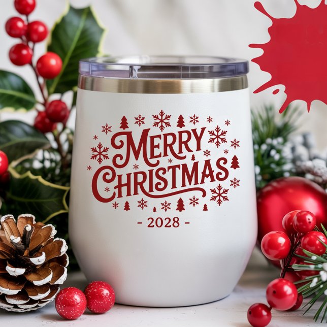 Custom wine tumbler Christmas gift for employees (personalized christmas wine tumbler gift for her, custom wine tumbler holiday gift for mom or dad,)
