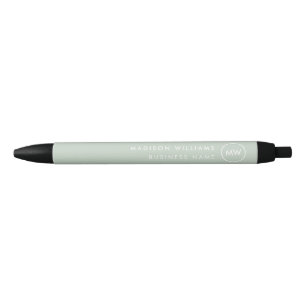 Customa Monograma mínimo Pluma de tinta negra