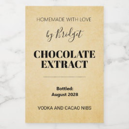 Customizable Chocolate Extract Label