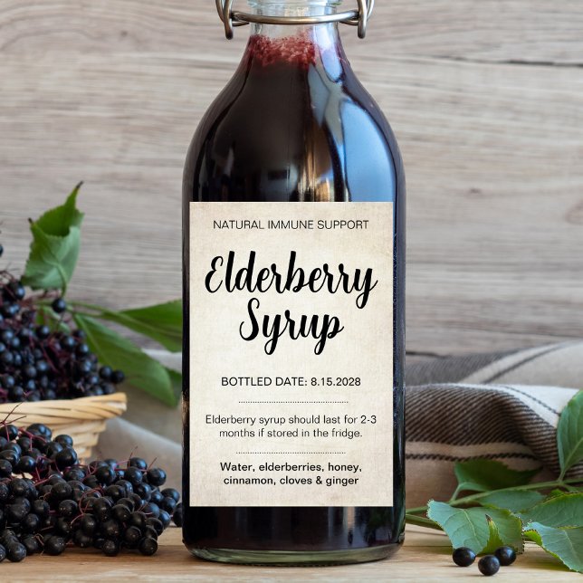 Customizable Elderberry Syrup Label ZEB_02 (Subido por el creador)