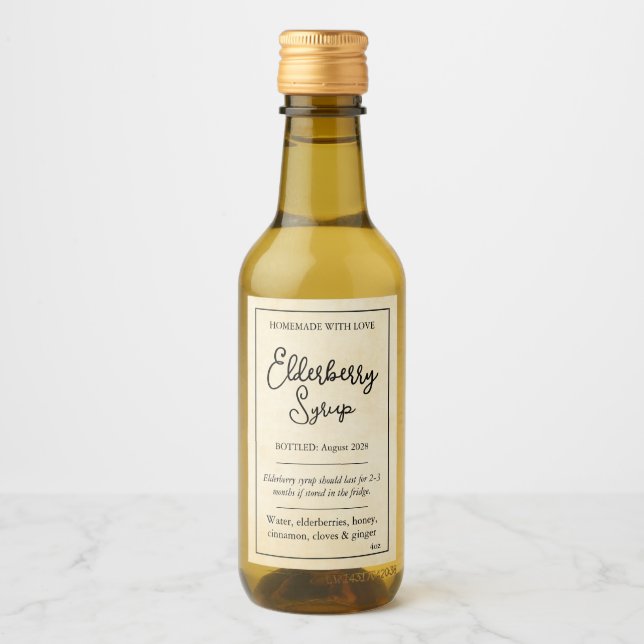 Customizable Elderberry Syrup Label ZEB_05a (Anverso)