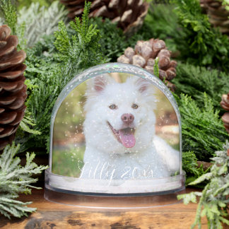 Customizable Pet Photo Snow Globe Keepsake