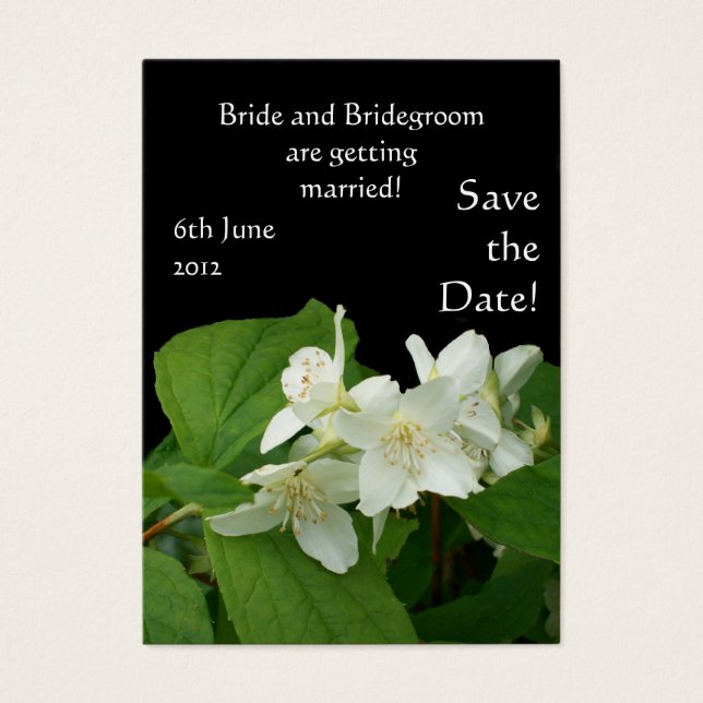 Customizable Save the Date Card, Mock Orange (Frente)