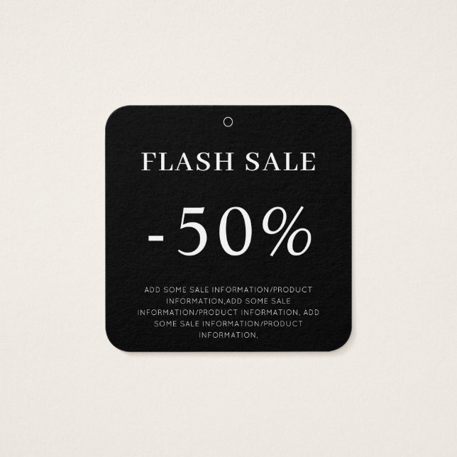 Customize Discount Sale Clothing Hang Tag (Reverso)