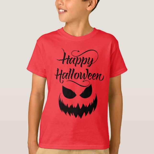 Cústume feliz camiseta de Halloween (Anverso)