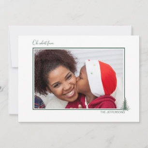 Cuta acuarela, árboles de Navidad ecológicos. Foto
