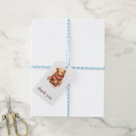 Cuta acuarela Baby Bear Fiesta Gift Etiqueta