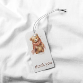 Cuta acuarela Baby Bear Fiesta Gift Etiqueta