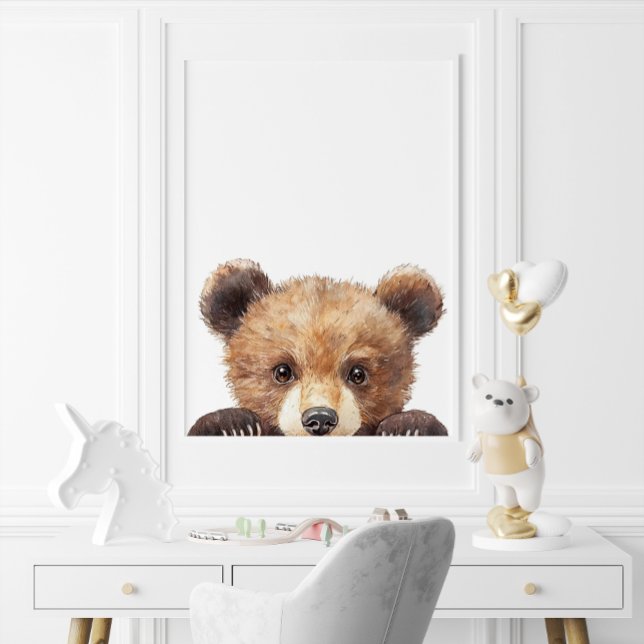 Cuta acuarela Bebé Decoración de guardería de oso (Cute Watercolor Baby Bear Nursery Decor)