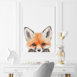 Cuta acuarela Bebé Decoración de Nursera Fox