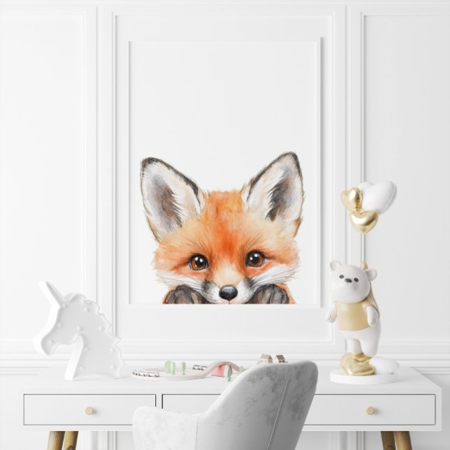 Cuta acuarela Bebé Decoración de Nursera Fox (Cute Watercolor Baby Fox Nursery Decor)
