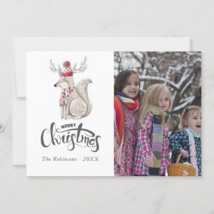 Cuta acuarela Navidad de Winter Fox