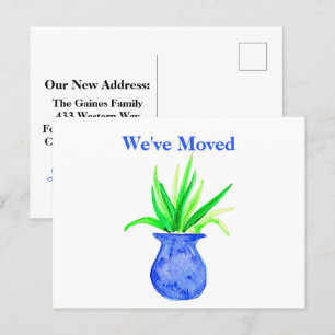 Cuta acuarela poste de Invitación de movimiento bo