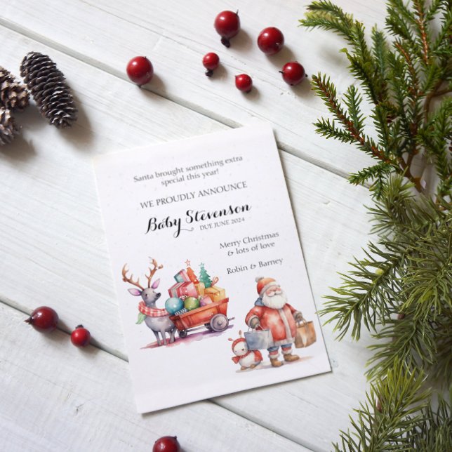 Cuta acuarela santa invitación de embarazo (Subido por el creador)